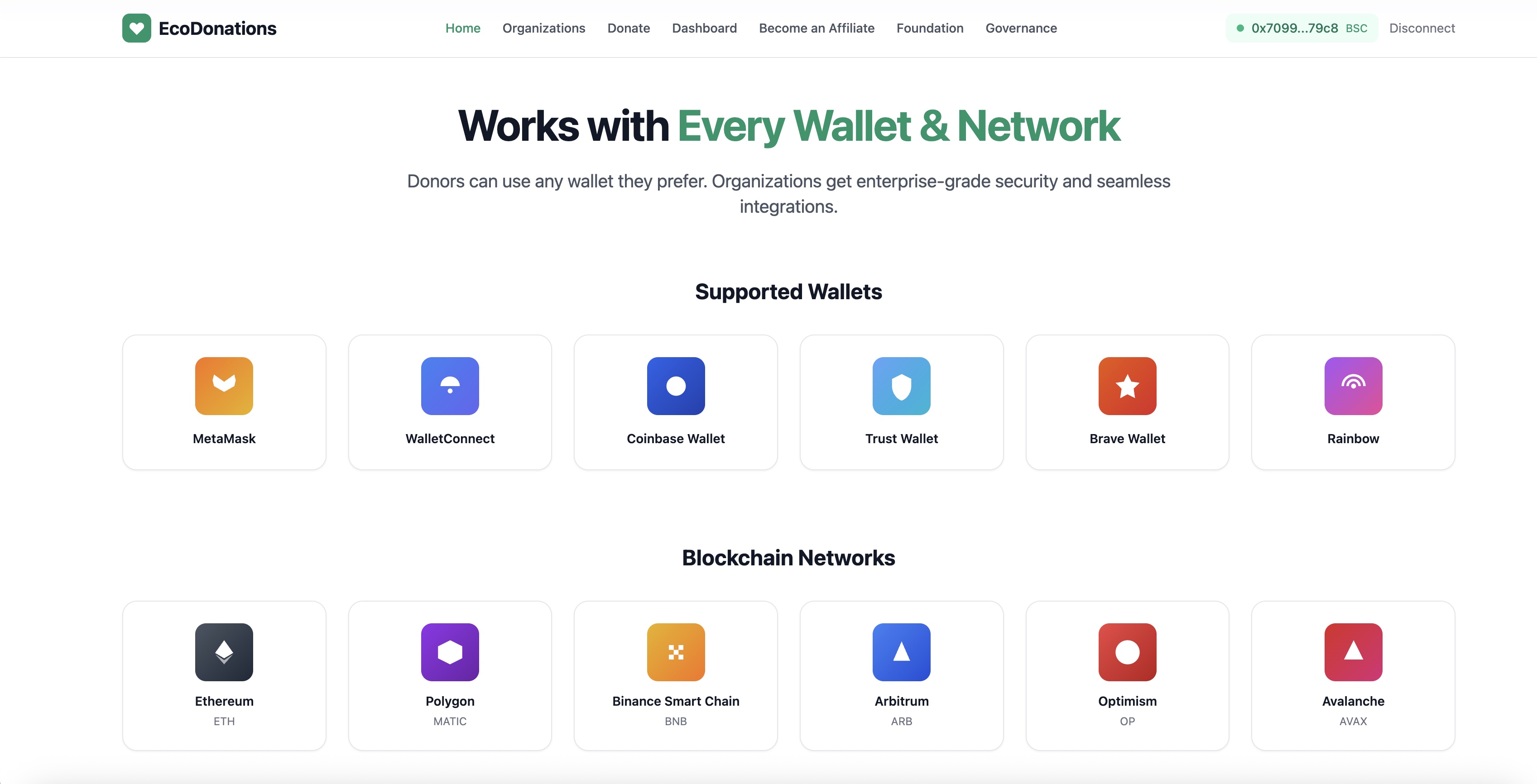 Blockchain Wallet Integration